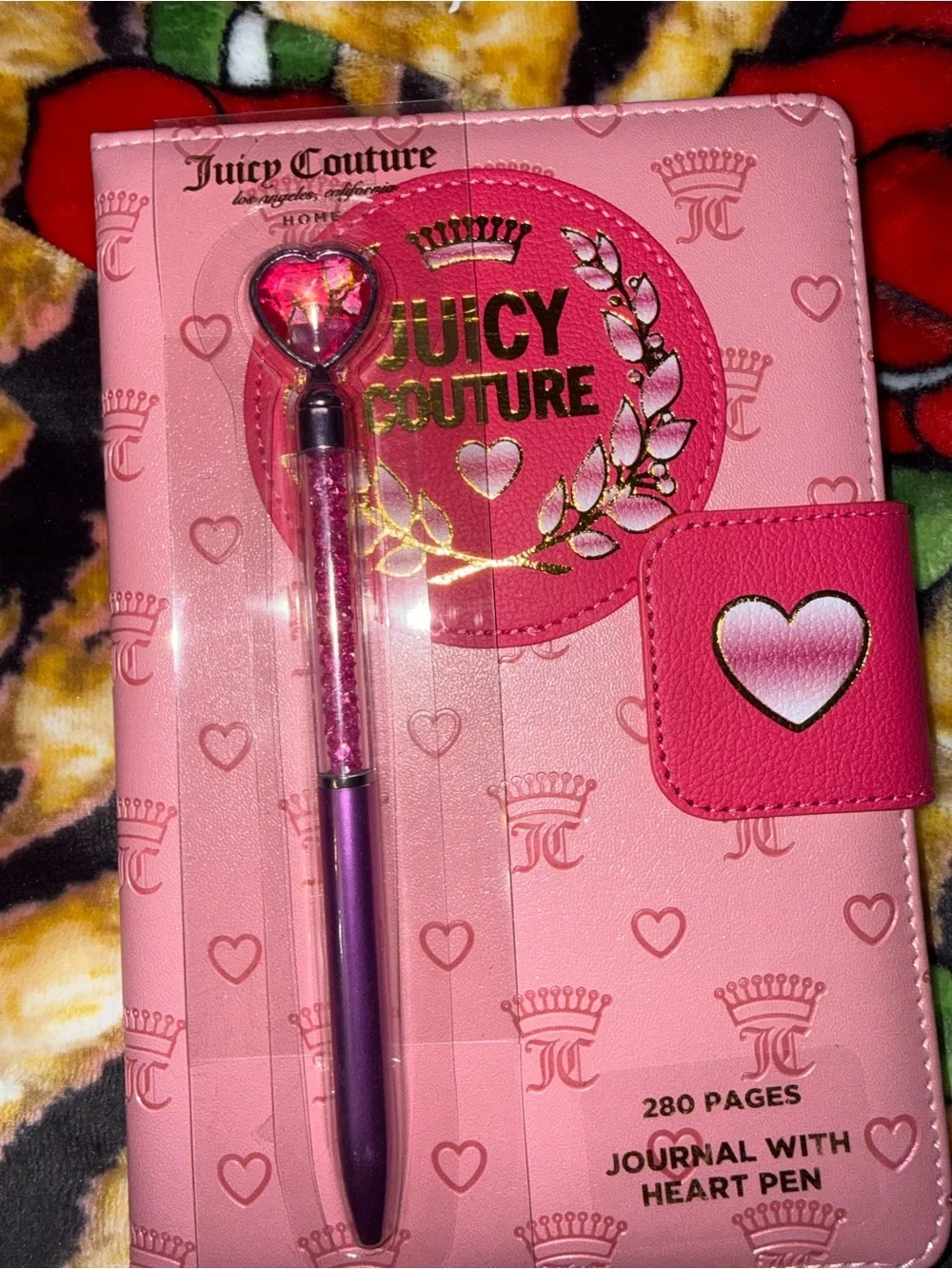 Juicy Couture Pink Heart Journal with Glitter Heart Pen